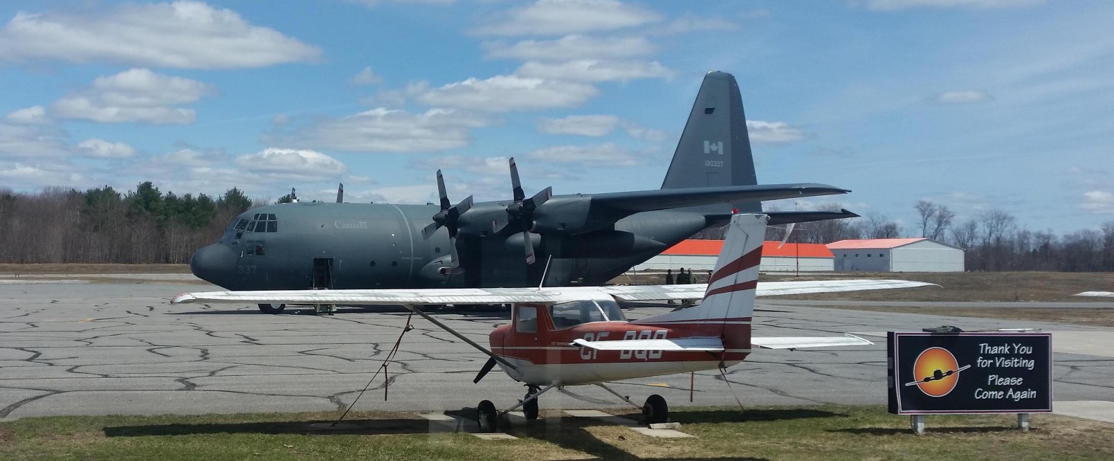 Herc aircraft on pad
