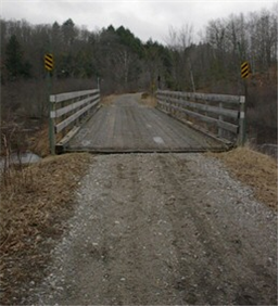 Trail going over a bridge