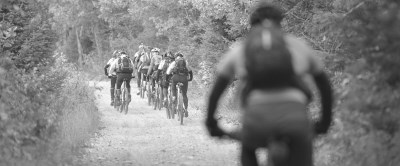 Bike race on trail